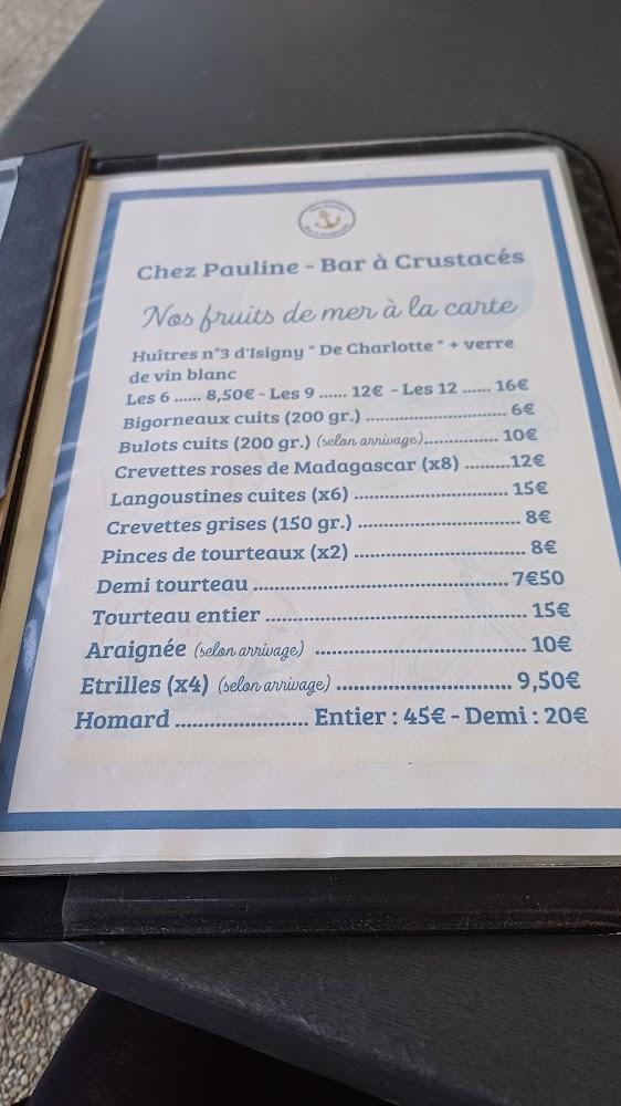 Chez Pauline - Bar à Crustacés - Menu Image 1